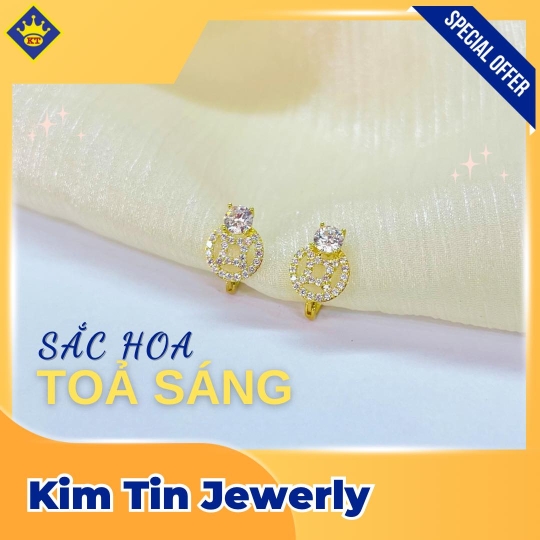 Bông Tai Nữ Vàng 610 KTJ056