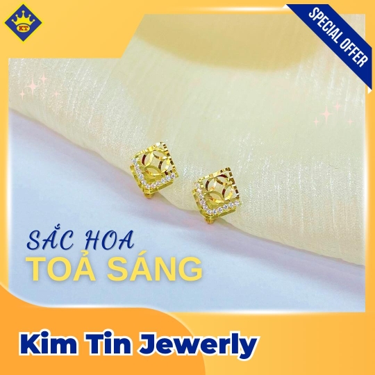 Bông Tai Nữ Vàng 610 KTJ056