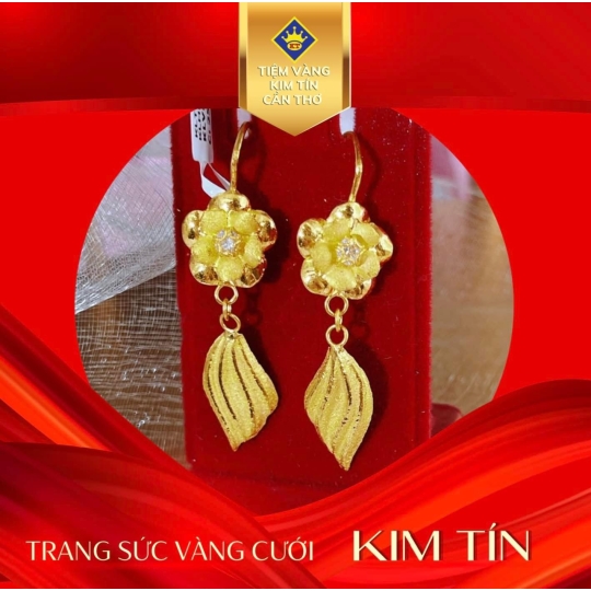 Bông tai vàng 983 KT242