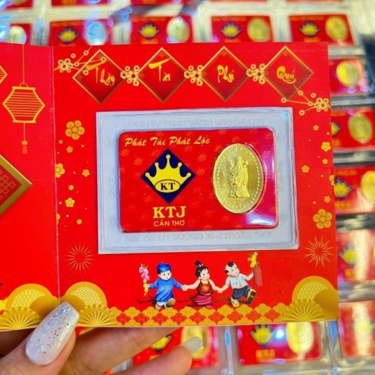Miến thần tài vàng 98.3 trọng lượng 1 chỉ KTJ001