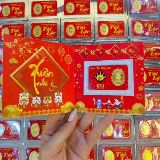 Miến thần tài vàng 98.3 trọng lượng 1 chỉ KTJ001