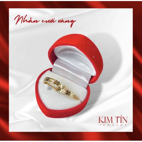 Nhẫn cưới vàng 610 KTJ113